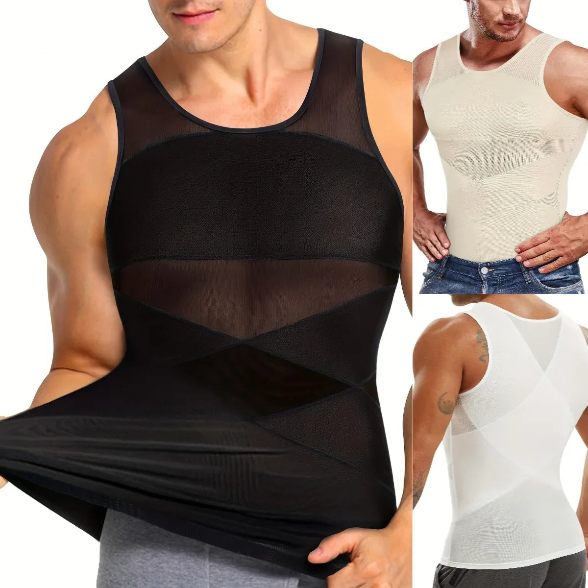 Mesh Herentanktop