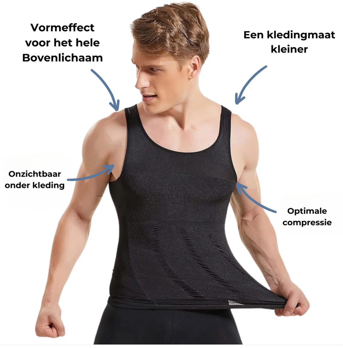 InvisiFit® Shirt - Voor de man die er krachtig wil uitzien